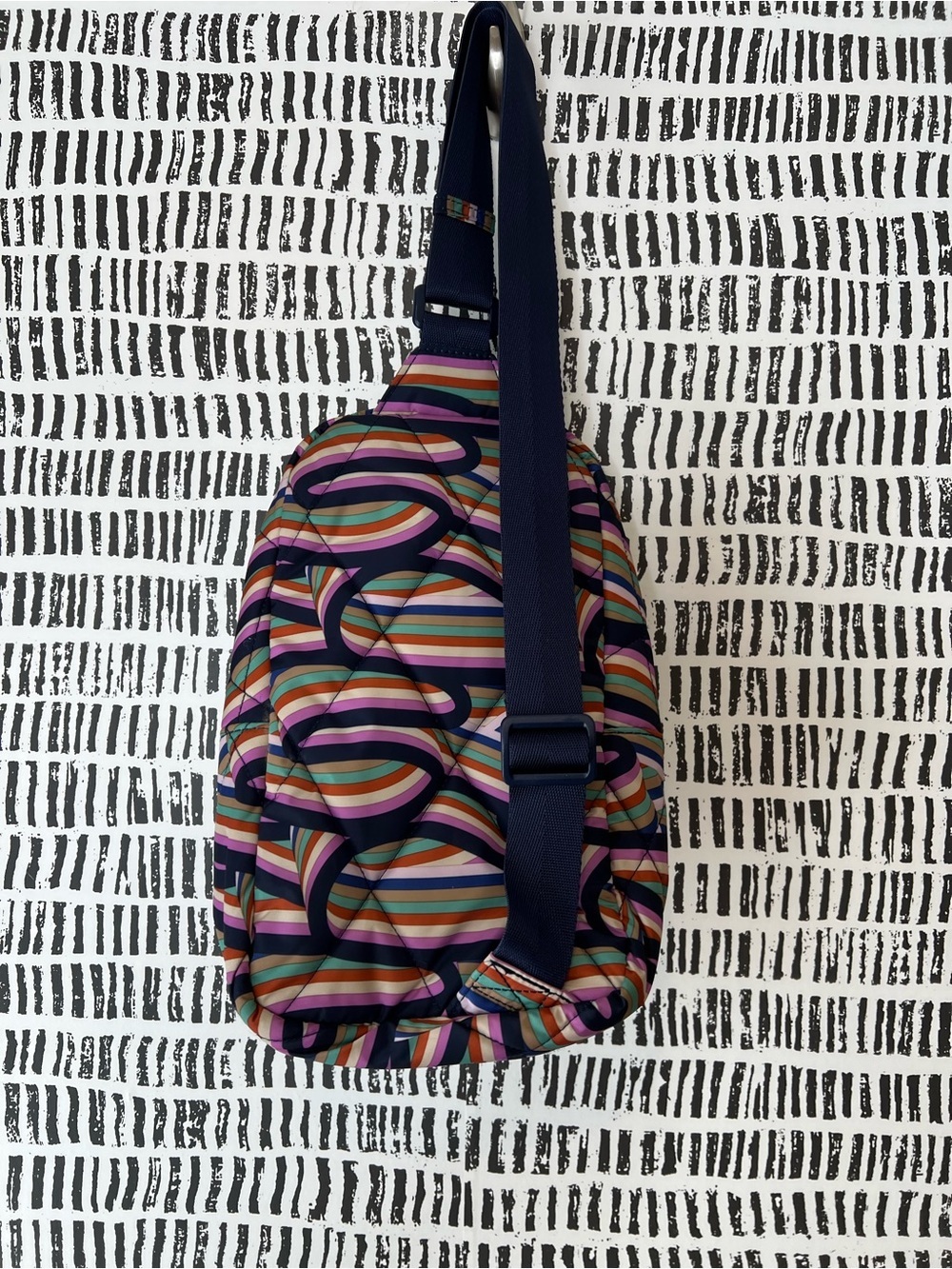 Vera Bradley retro ribbons Ultralight Essential Sling Backpack Travel Crossbody - Picture 6 of 11